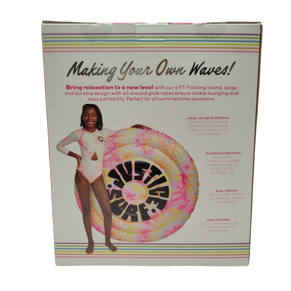 Justice 5ft Floating Island Pool Float - Picture 5 of 5